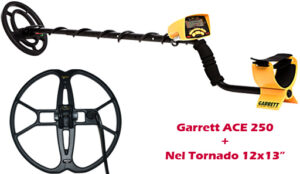 Metallidetektor Garrett Ace 250 koos NEL Tornado 12x13tolli otsimispooliga -Rent