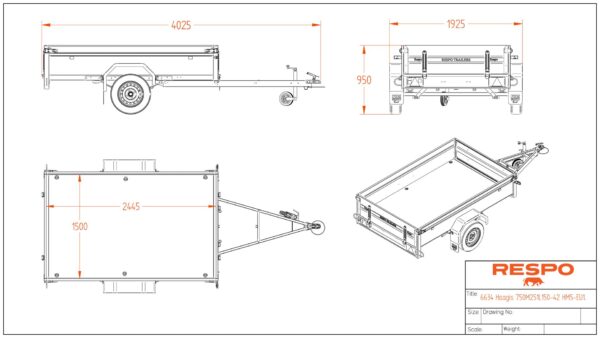 Kerghaagis Veokast 2,45x1,5m - Rent - Image 4