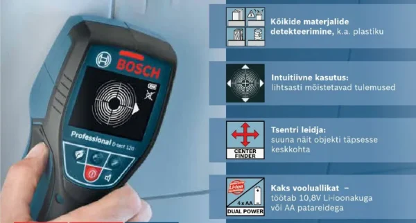 Lokaliseerimisseade - Seinaskänner Bosch D-tect 120 - Rent - Image 6