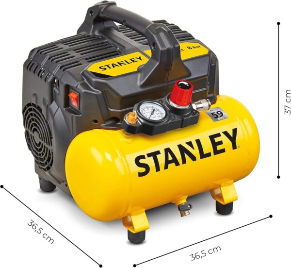 Kompressor Stanley 6L, 8bar, vaikne 59dB - Rent