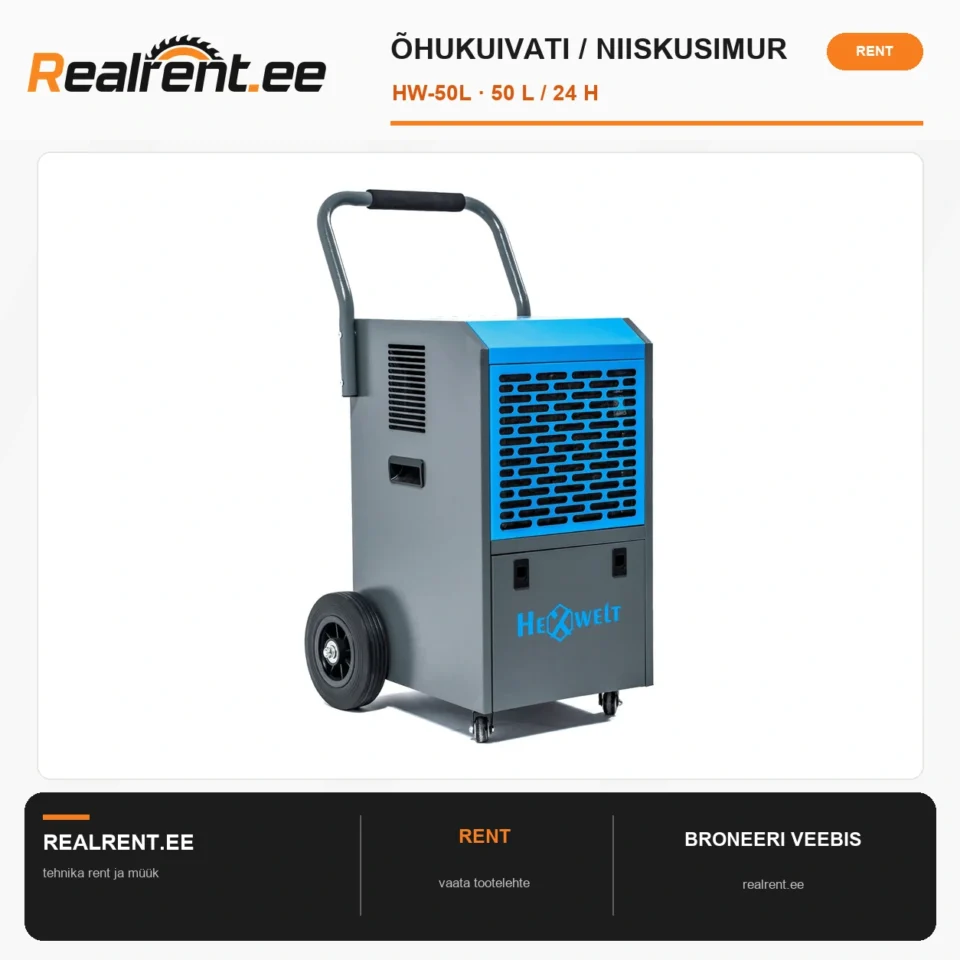 Õhukuivati ja niiskusimur HW-50L – rent