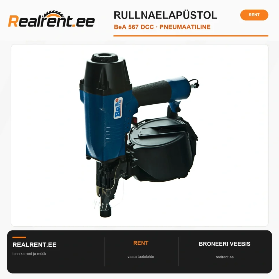 Pneumaatiline rullnaelapüstol BeA 567 DCC – rent