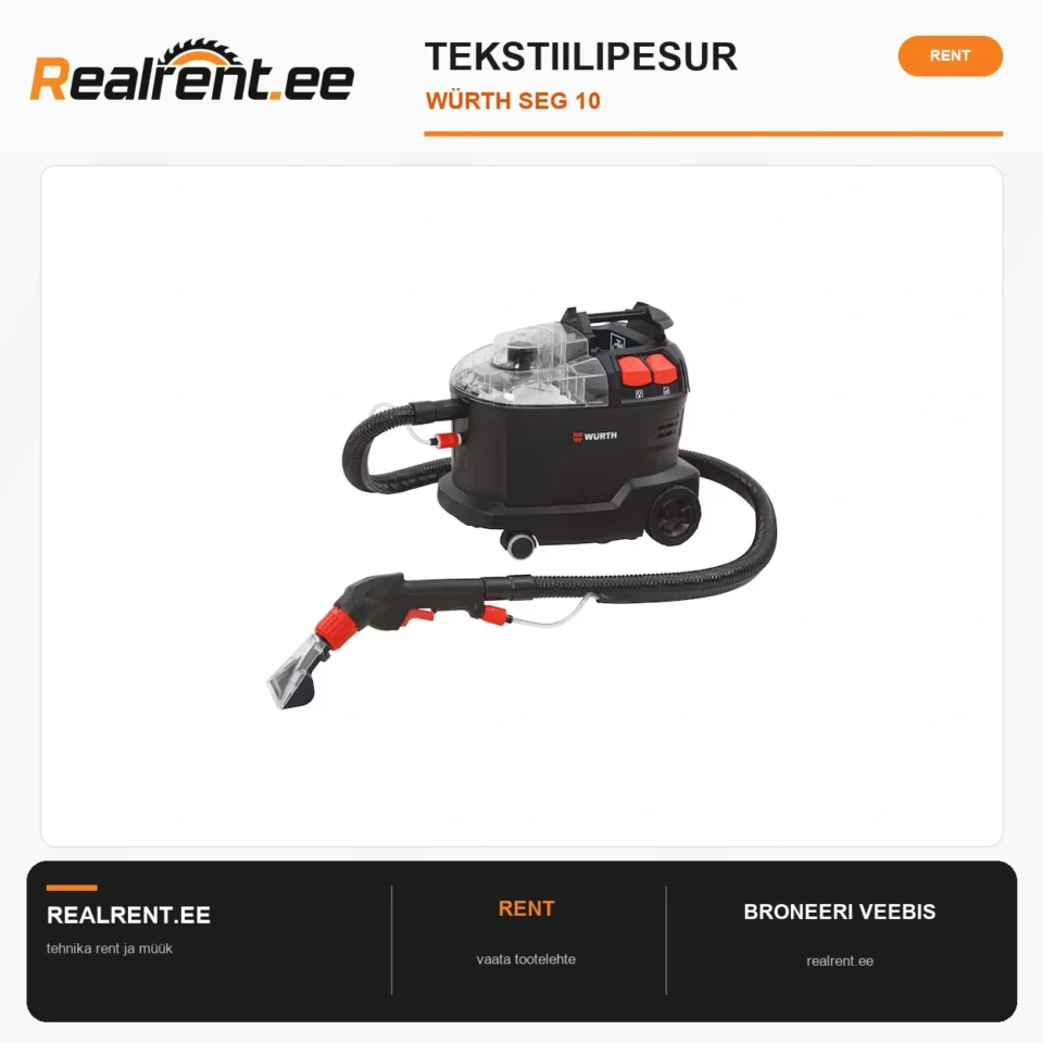 Tekstiilipesur Würth SEG 10 – rent