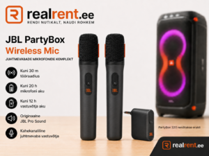 JBL PartyBox Wireless Mic juhtmevabade mikrofonide komplekt - Rent