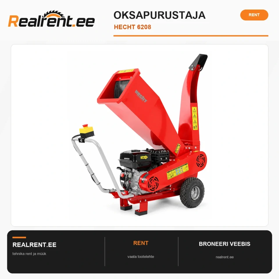 Bensiinimootoriga oksapurustaja HECHT 6208 – rent