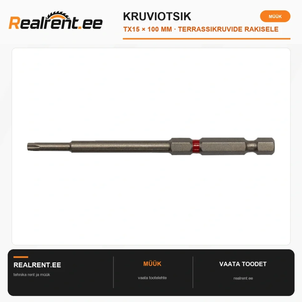 TX15 × 100 mm kruviotsik terrassikruvide rakisele