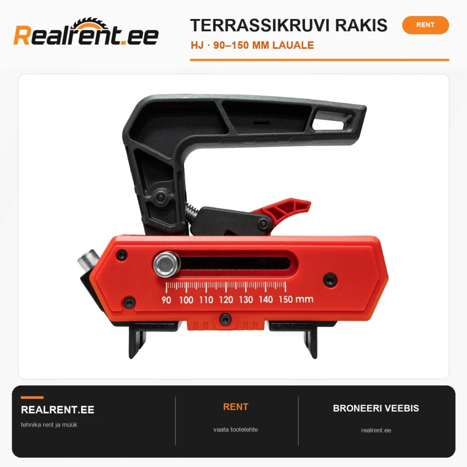Terrassikruvirakis HJ 90–150 mm lauale – rent