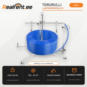 PEX- ja ALUPEX-torurulli lahtikerimisalus – rent Realrent.ee