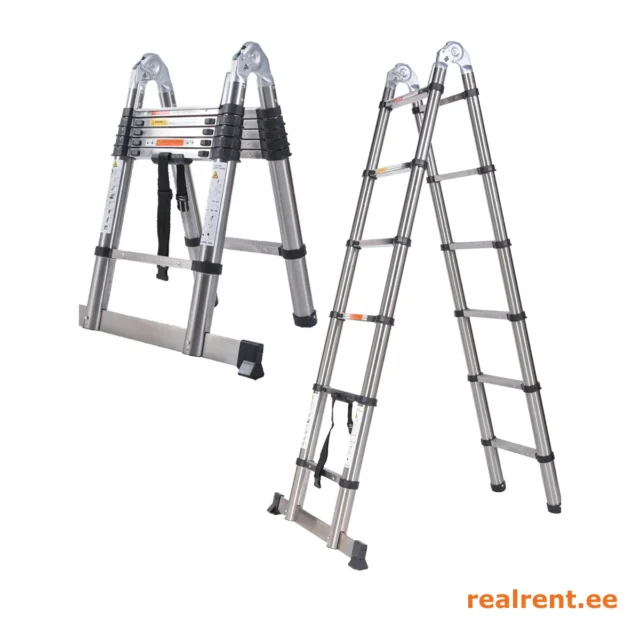 Teleskoopredel A-redel 3,8 m rent – RealRent.ee